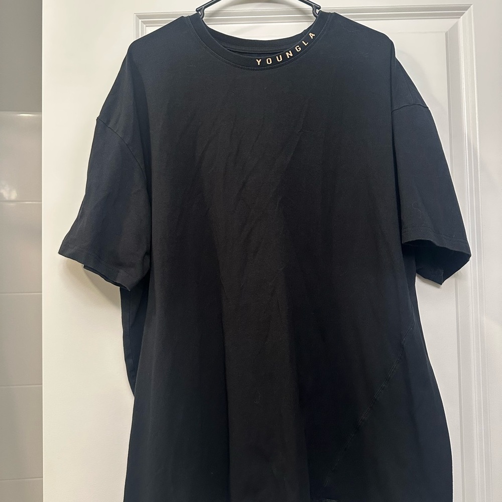YoungLA Black Short Sleeve Tee Casual Crew Neck Men’s Size XL